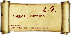 Lengyel Fruzsina névjegykártya