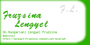 fruzsina lengyel business card